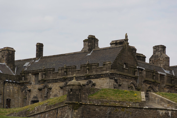 View of the structure of Stirling Castle as seen from a lower le