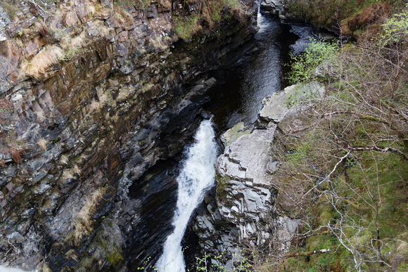 Starting point of the falling water at the Corrieshalloch Gorge