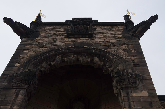 Gargoyles and carvings on Scottish National War Memorial