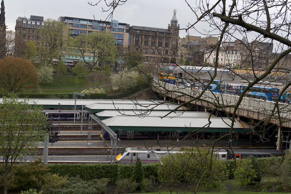 Waverly train station in Edinburgh