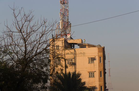 A mobile tower on top of a building in Jodhpur
