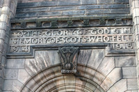 Inscription on the entrance of War memorial inside Edinburgh Cas